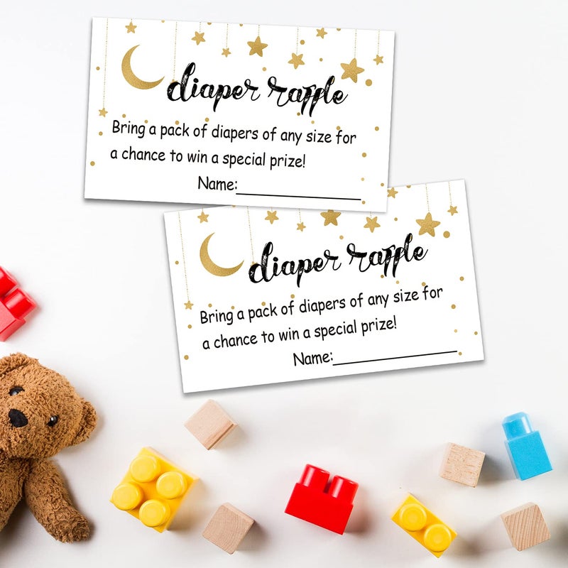 Giftideaworkshop 50 Pcs Diaper Raffle Tickets for Girl or Boy Baby Shower Invitations,Baby Shower Game, Bring a Pack of Diapers to Win Favors - Image 2